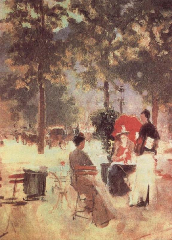Konstantin Alexeievich Korovin Cafe in Paris china oil painting image